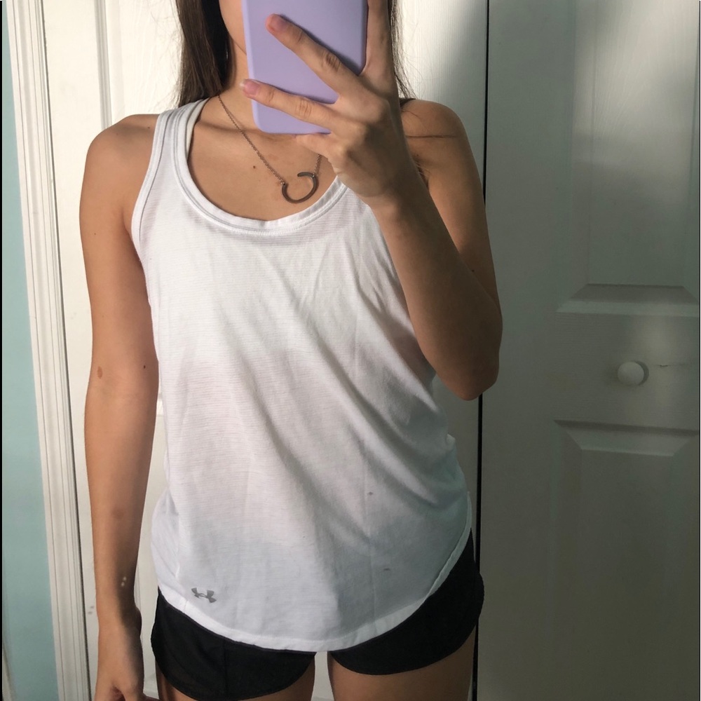 Under Armor white workout tank